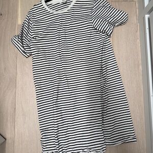 H&M Black and White Striped Dress